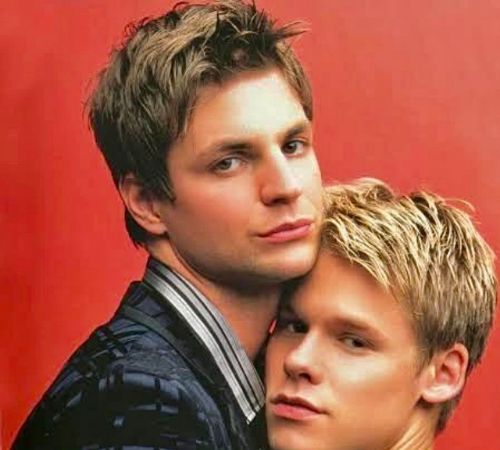 A Poster of Gale HaHaroldrols and Randy Harrison from Queer as Folk.
